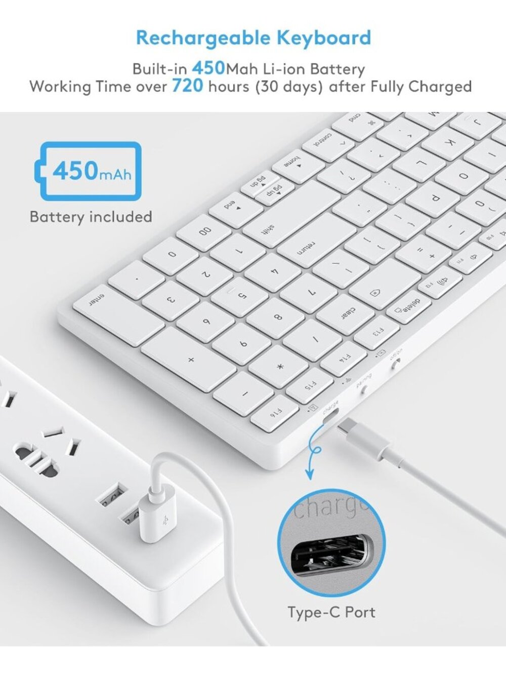 Compact Wireless Keyboard for macOS | Numeric Keypad | Sleek & Portable Design - Picture 6 of 8